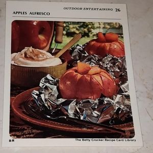 The Betty Crocker Recipe Card Library REPLACEMENT CARD OUTDOOR ENTERTAINING 1971